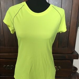 Women’s neon yellow workout t-shirt